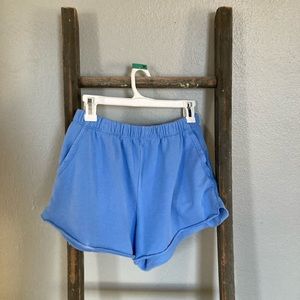 Aerie Fleece of Mind Sweat Shorts in Blue